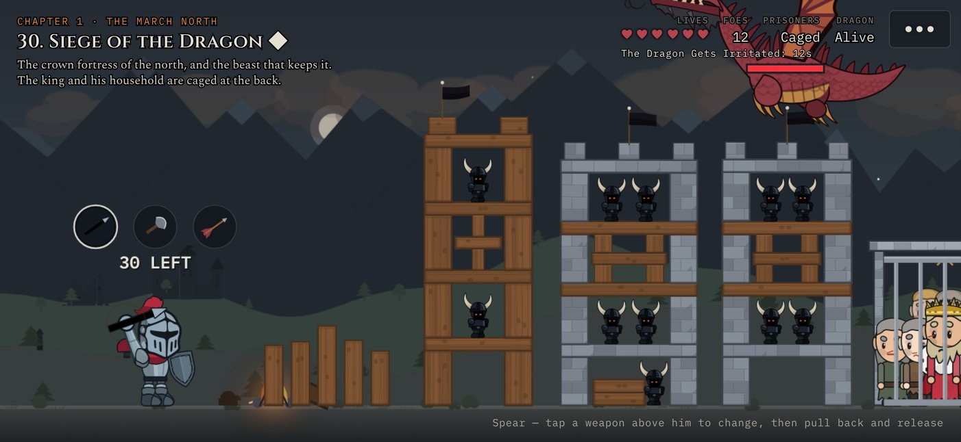 The dragon circles the crown fortress while the King waits in a cage